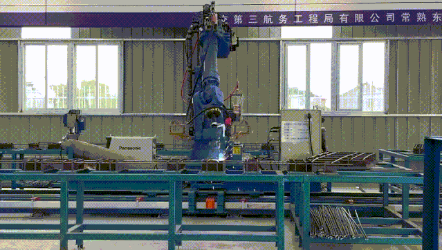 上海无锡华强高铁箱梁网片自动焊接专机应用于南沿江城际铁路施工